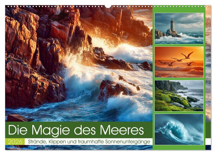 Produktbild: Die Magie des Meeres (Wandkalender 2026 DIN A2 quer), CALVENDO Monatskalender