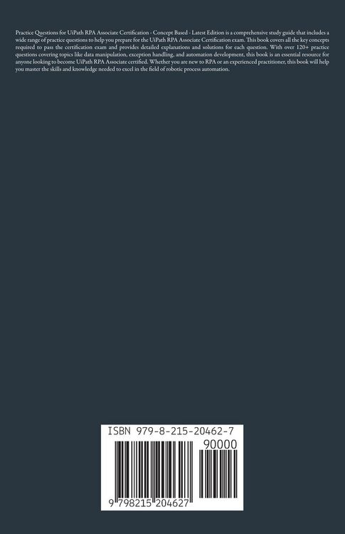 Produktbild: Concept Based Practice Questions for UiPath RPA Associate Certification Latest Edition 2026