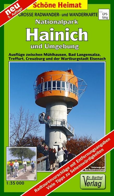 Produktbild: Gro&szlig;e Radwander- und Wanderkarte Nationalpark Hainich und Umgebung