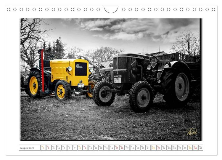Produktbild: Oldtimer - nostalgische Traktoren und Lastwagen (Wandkalender 2026 DIN A4 quer), CALVENDO Monatskalender