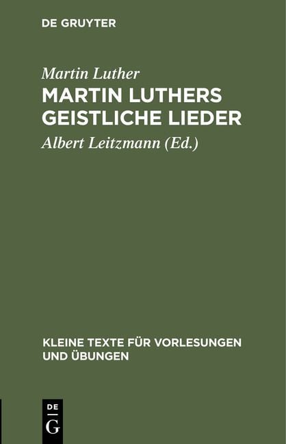 Produktbild: Martin Luthers geistliche Lieder