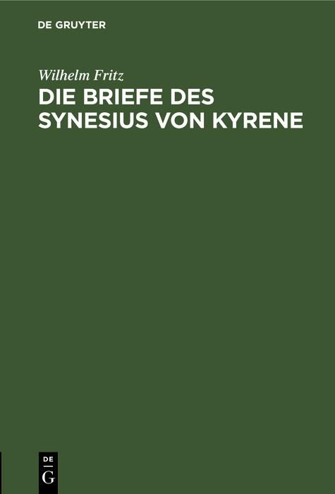 Produktbild: Die Briefe des Synesius von Kyrene