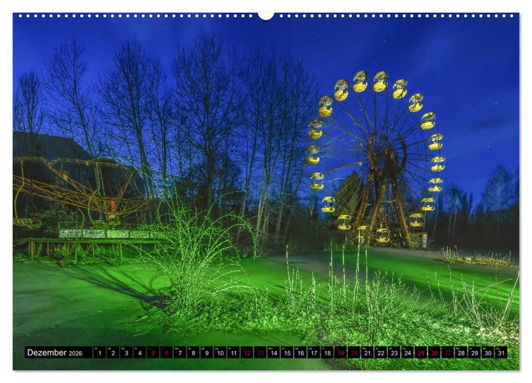 Produktbild: Tschernobyl - Prypjat - Die radioaktive Geisterstadt (Wandkalender 2026 DIN A2 quer), CALVENDO Monatskalender