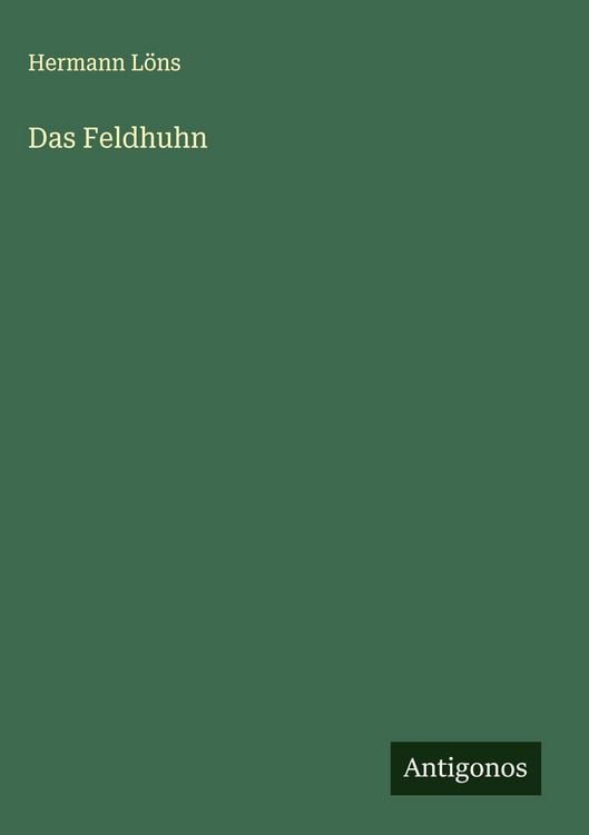 Produktbild: Das Feldhuhn