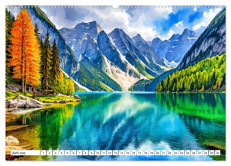 Produktbild: &Ouml;sterreich - Idylle in den Alpen (hochwertiger Premium Wandkalender 2026 DIN A2 quer), Kunstdruck in Hochglanz