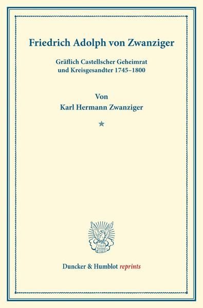 Produktbild: Friedrich Adolph von Zwanziger,