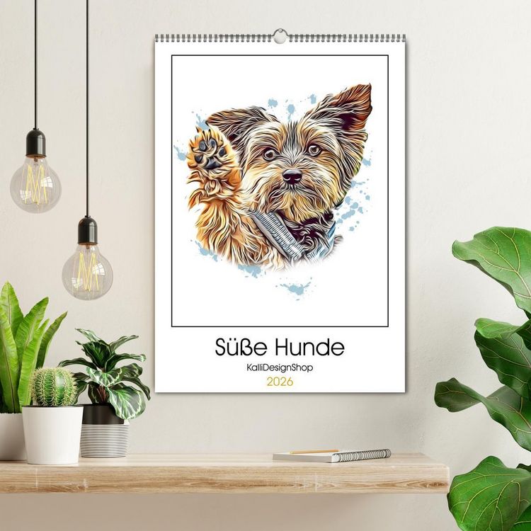 Produktbild: S&uuml;&szlig;e Hunde (Wandkalender 2026 DIN A2 hoch), CALVENDO Monatskalender
