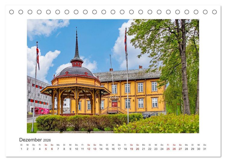 Produktbild: Norwegens K&uuml;stenst&auml;dte (Tischkalender 2026 DIN A5 quer), CALVENDO Monatskalender