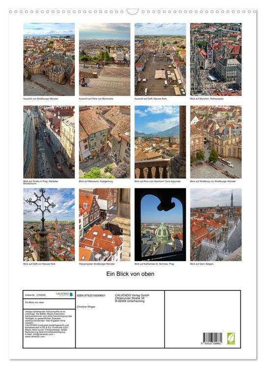 Produktbild: Ein Blick von oben (Wandkalender 2026 DIN A2 hoch), CALVENDO Monatskalender