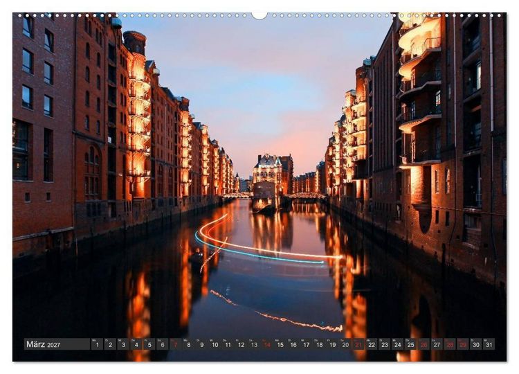 Produktbild: Stadt Hamburg (Wandkalender 2027 DIN A2 quer), CALVENDO Monatskalender