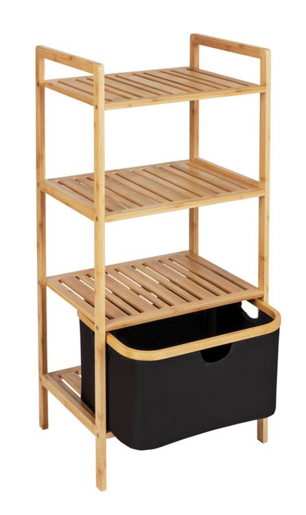 Produktbild: Regal mit 3 Etagen Mod. Ecori,  Bambus, recyceltes Polyester