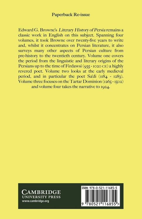 Produktbild: A Literary History of Persia