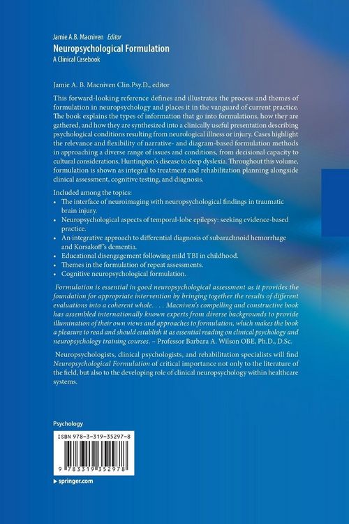 Produktbild: Neuropsychological Formulation