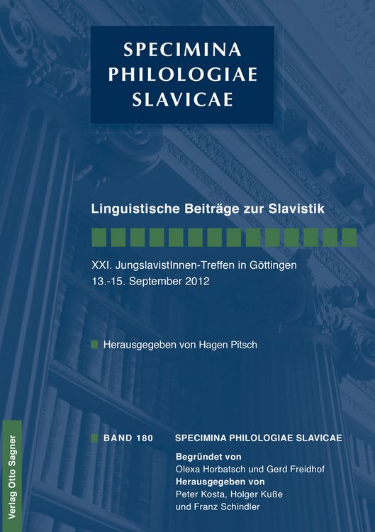Produktbild: Linguistische Beitr&auml;ge zur Slavistik. XXI. JungslavistInnen-Treffen in G&ouml;ttingen 13. - 15. September 2012