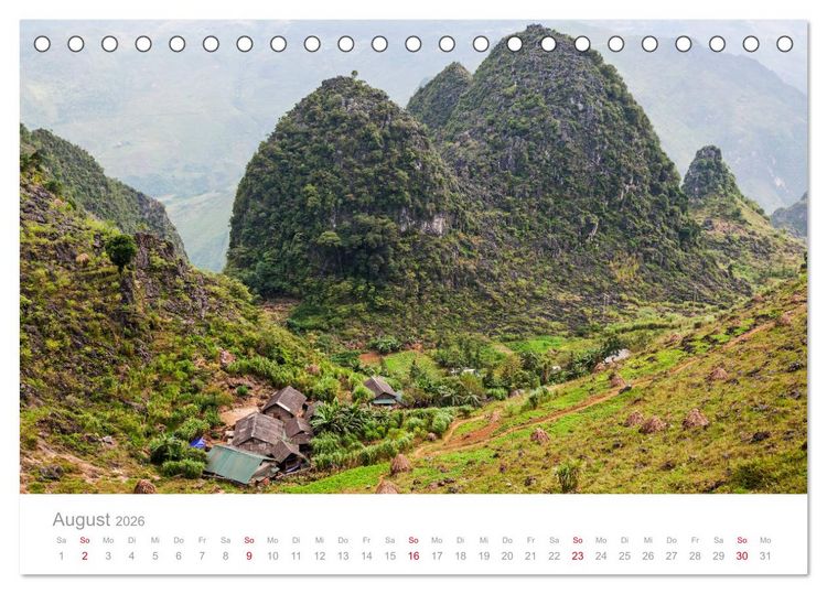 Produktbild: Vietnam - Der Norden (Tischkalender 2026 DIN A5 quer), CALVENDO Monatskalender