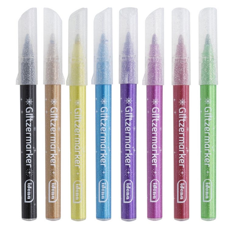 Produktbild: Idena Glitzermarker 8 Farben 8 St&uuml;ck