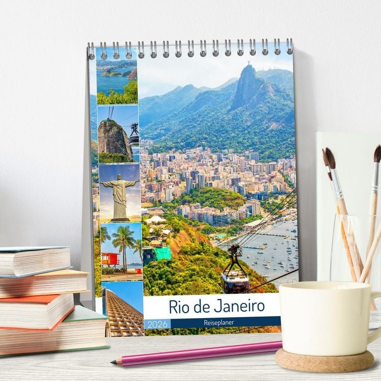 Produktbild: Rio de Janeiro - Reiseplaner (Tischkalender 2026 DIN A5 hoch), CALVENDO Monatskalender