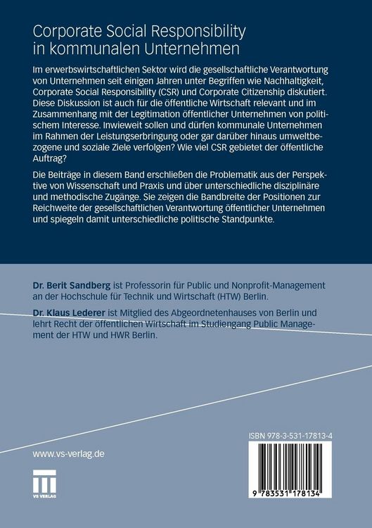 Produktbild: Corporate Social Responsibility in kommunalen Unternehmen