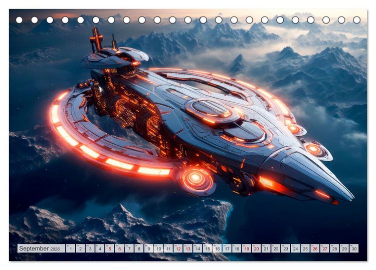 Produktbild: SCIENCE-FICTION Leben auf fernen Planeten (Tischkalender 2026 DIN A5 quer), CALVENDO Monatskalender