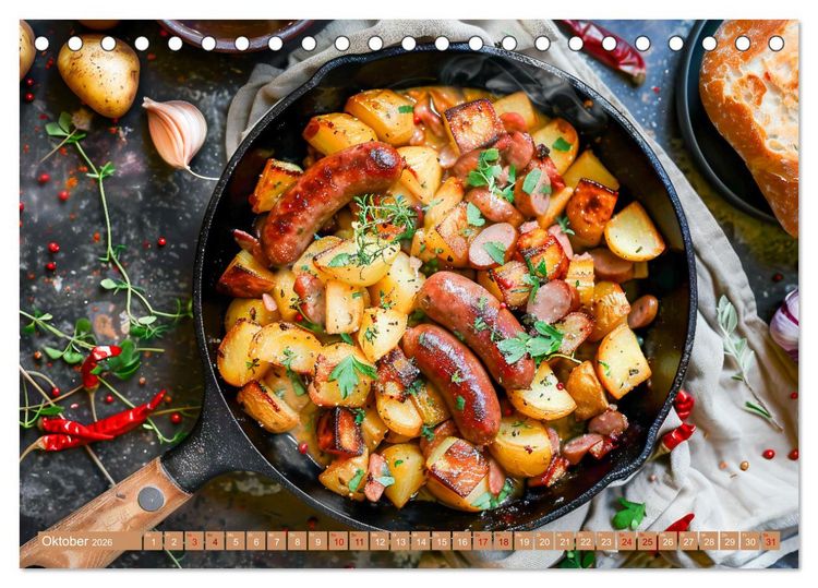 Produktbild: Alles Kartoffel oder was?! - Gerichte aus der Kartoffelwelt (Tischkalender 2026 DIN A5 quer), CALVENDO Monatskalender
