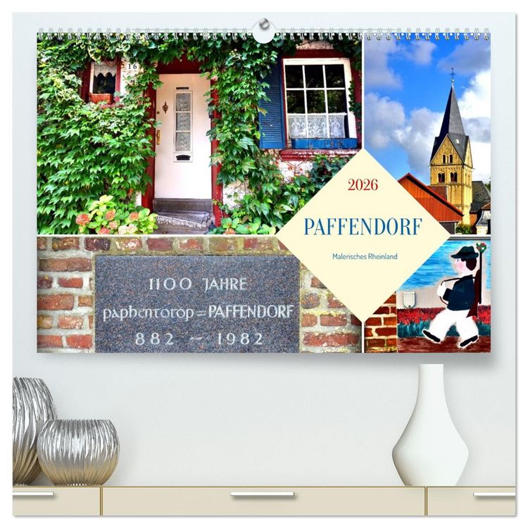 Produktbild: PAFFENDORF - Malerisches Rheinland (hochwertiger Premium Wandkalender 2026 DIN A2 quer), Kunstdruck in Hochglanz