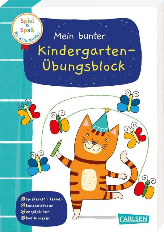 Produktbild: Spiel+Spaß für KiTa-Kinder: Mein bunter Kindergarten-Übungsblock