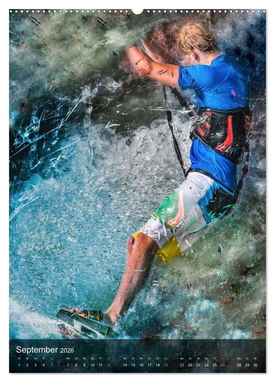 Produktbild: Kitesurfen - einfach cool (Wandkalender 2026 DIN A2 hoch), CALVENDO Monatskalender