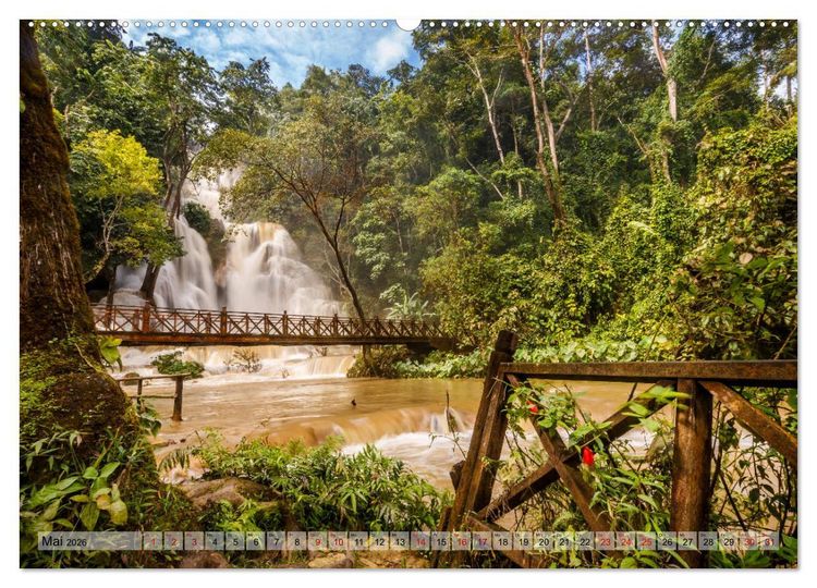 Produktbild: Laos - An den Ufern des Mekong (Wandkalender 2026 DIN A2 quer), CALVENDO Monatskalender