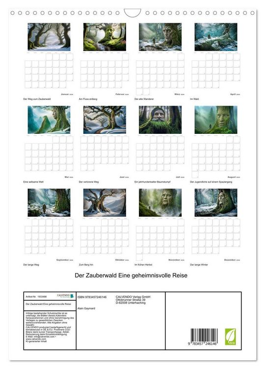 Produktbild: Der Zauberwald Eine geheimnisvolle Reise (Wandkalender 2026 DIN A3 hoch), CALVENDO Monatskalender