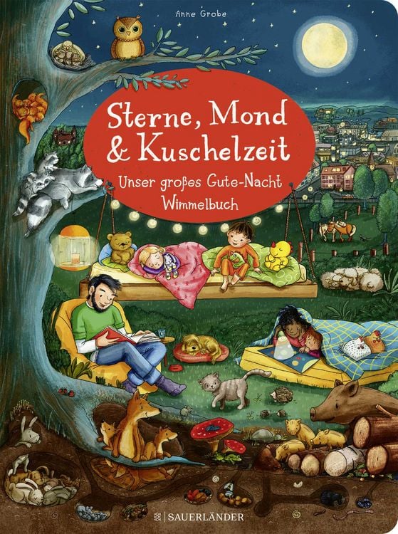 Produktbild: Sterne, Mond und Kuschelzeit. Unser gro&szlig;es Gute-Nacht-Wimmelbuch