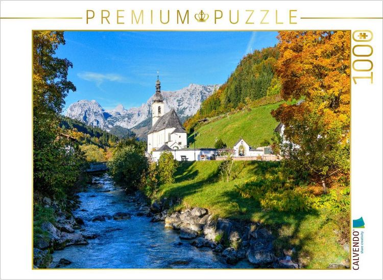 Produktbild: CALVENDO Puzzle Malerwinkel mit St.Sebastian, Ramsau | 1000 Teile Lege-Gr&ouml;&szlig;e 64x48cm Foto-Puzzle f&uuml;r gl&uuml;ckliche Stunden