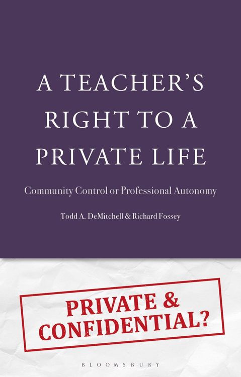 Produktbild: A Teacher's Right to a Private Life