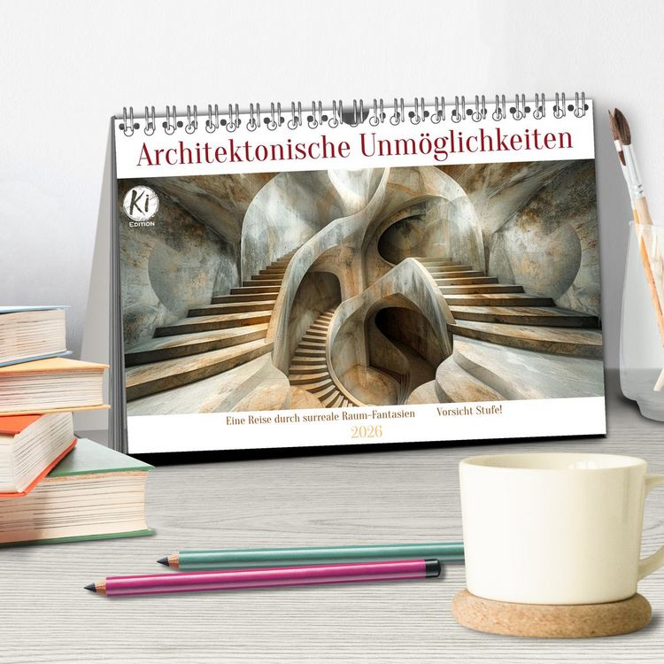 Produktbild: Architektonische Unm&ouml;glichkeiten (Tischkalender 2026 DIN A5 quer), CALVENDO Monatskalender