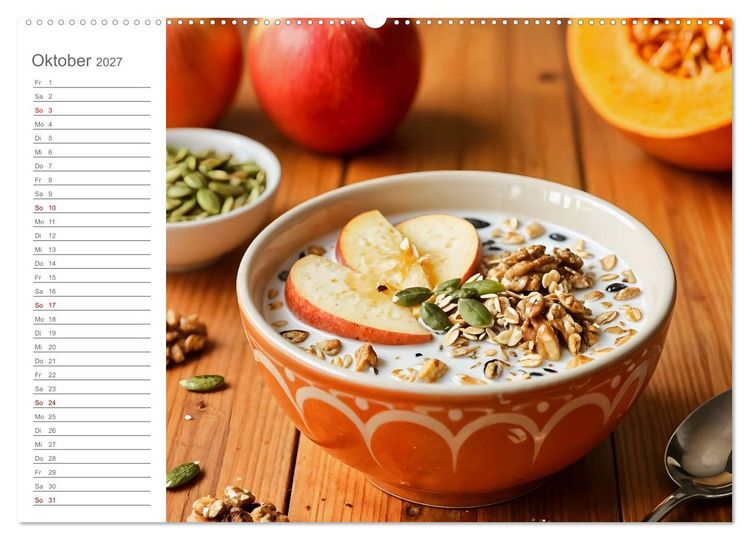 Produktbild: MorgenM&uuml;sli - Ein Jahr voller Farbe und Genuss (hochwertiger Premium Wandkalender 2027 DIN A2 quer), Kunstdruck in Hochglanz