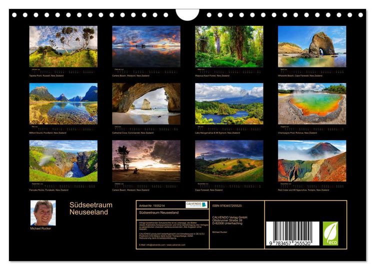 Produktbild: S&uuml;dseetraum Neuseeland (Wandkalender 2026 DIN A4 quer), CALVENDO Monatskalender