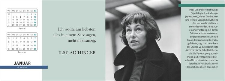 Produktbild: Der literarische Premium-Tischplaner 2027 - Wochenkalender mit Zitaten und Biografien ausgew&auml;hlter Autorinnen und Autoren