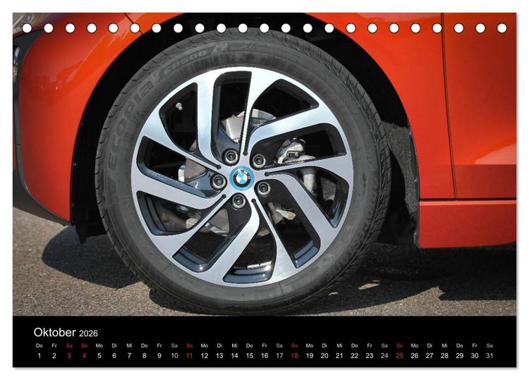 Produktbild: BMW i3 (Tischkalender 2026 DIN A5 quer), CALVENDO Monatskalender