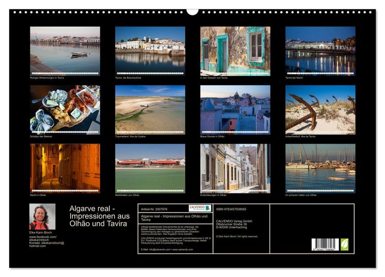 Produktbild: Algarve real - Impressionen aus Olh&atilde;o und Tavira (Wandkalender 2026 DIN A2 quer), CALVENDO Monatskalender