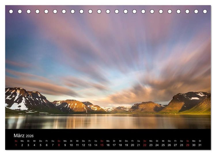 Produktbild: Islands Landschaften - Wasser, Eis und gr&uuml;nes Moos (Tischkalender 2026 DIN A5 quer), CALVENDO Monatskalender