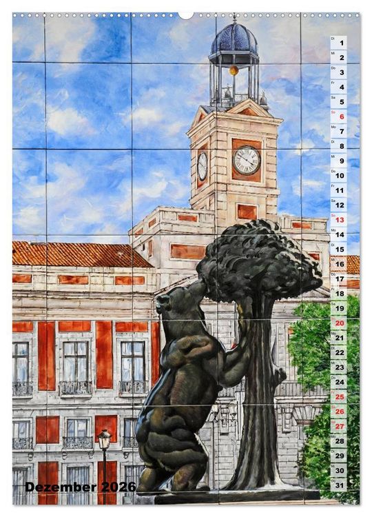 Produktbild: Madrid (Wandkalender 2026 DIN A2 hoch), CALVENDO Monatskalender