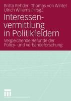 Produktbild: Interessenvermittlung in Politikfeldern