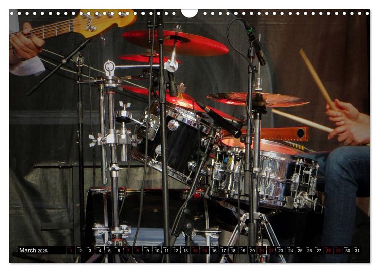 Produktbild: Drums On Stage - Let's Rock (Wall Calendar 2026 DIN A3 landscape), CALVENDO 12 Month Wall Calendar