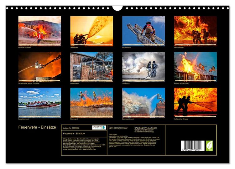 Produktbild: Feuerwehr - Eins&auml;tze (Wandkalender 2026 DIN A3 quer), CALVENDO Monatskalender