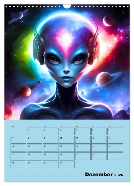 Produktbild: Galaktische Begegnungen (Wandkalender 2026 DIN A3 hoch), CALVENDO Monatskalender