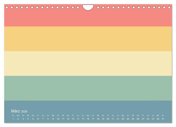 Produktbild: 70er Jahre Bastelkalender - DIY Kreativ-Kalender zum Selbstgestalten (Wandkalender 2026 DIN A4 quer), CALVENDO Monatskalender