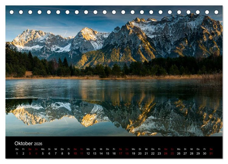 Produktbild: Bayerische Landschaften (Tischkalender 2026 DIN A5 quer), CALVENDO Monatskalender