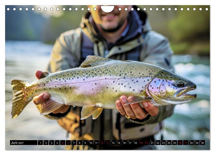 Produktbild: Forellen im Fluss (Wandkalender 2027 DIN A4 quer), CALVENDO Monatskalender
