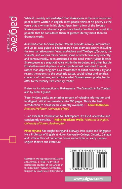 Produktbild: An Introduction to Shakespeare's Poems