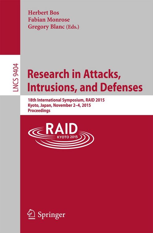 Produktbild: Research in Attacks, Intrusions, and Defenses