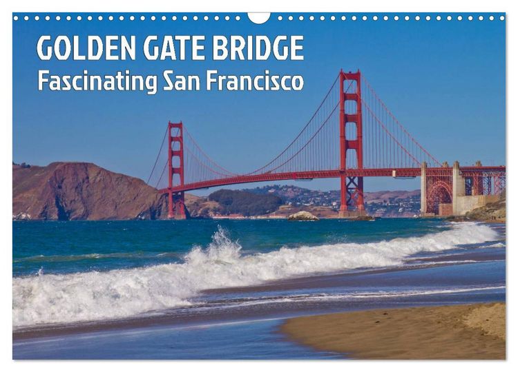 Produktbild: GOLDEN GATE BRIDGE Fascinating San Francisco (Wall Calendar 2026 DIN A3 landscape), CALVENDO 12 Month Wall Calendar